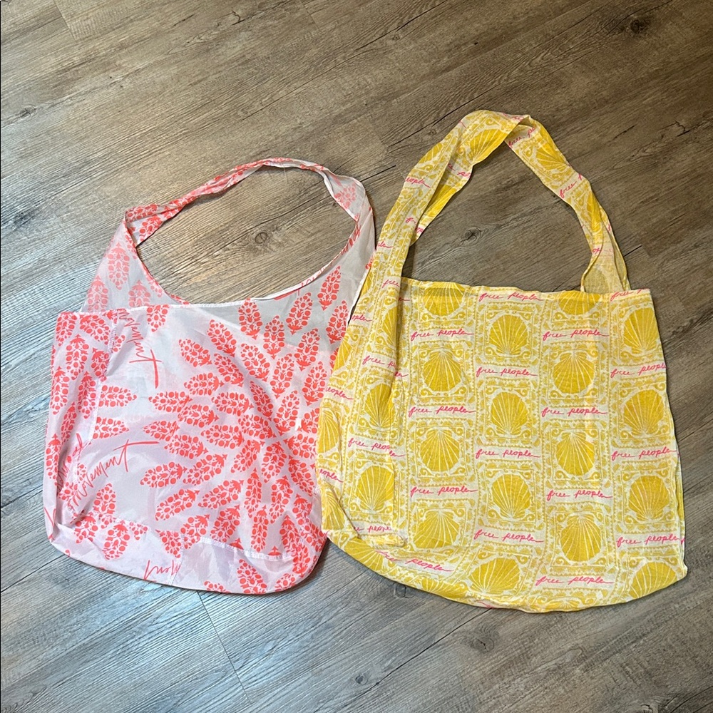 Free People Shell Large Eco Reusable Totes Shoulder Hobo Bags Boho FP Movement 2 - Picture 3 of 4